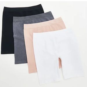Breezies Set of 4 Seamless Cotton Long Panties NWT